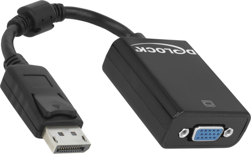 DeLOCK 61848 cable adaptador de vídeo 0.125m VGA DisplayPort Negro