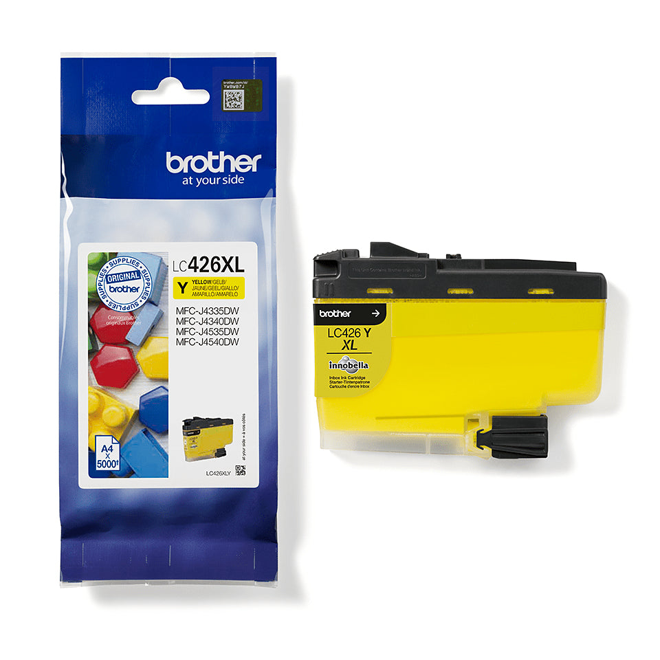 Brother LC-426XLY cartucho de tinta 1 pieza(s) Original Alto rendimiento (XL) Amarillo (5)