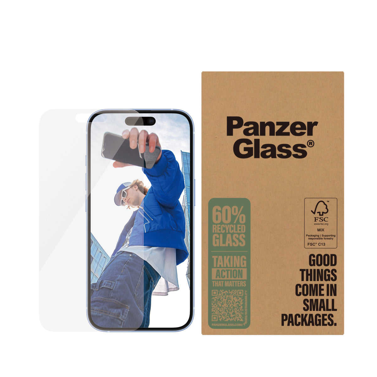 PanzerGlass ® Screen Protector iPhone 16 | 15 | Classic Fit | Bulk Protector de pantalla Apple 50 pieza(s) (2)