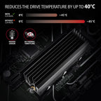 Axagon CLR-M2XL sistema de refrigeración para ordenador M.2 NVMe SSD, Unidad de estado sólido Disipador térmico/Radiador Negro 1 pieza(s) (4)