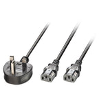Lindy 30371 cable de transmisión Negro 2,5 m Acoplador C13 2 x (2)