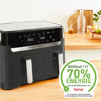 Tefal Dual Easy Fry & Grill EY905B Doble 8,3 L Independiente 2700 W Freidora de aire caliente Gris (8)