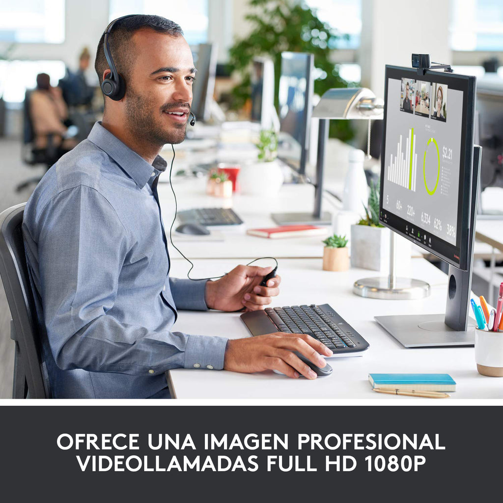 Logitech C920 Pro HD cámara web 3 MP 1920 x 1080 Pixeles USB Negro (3)