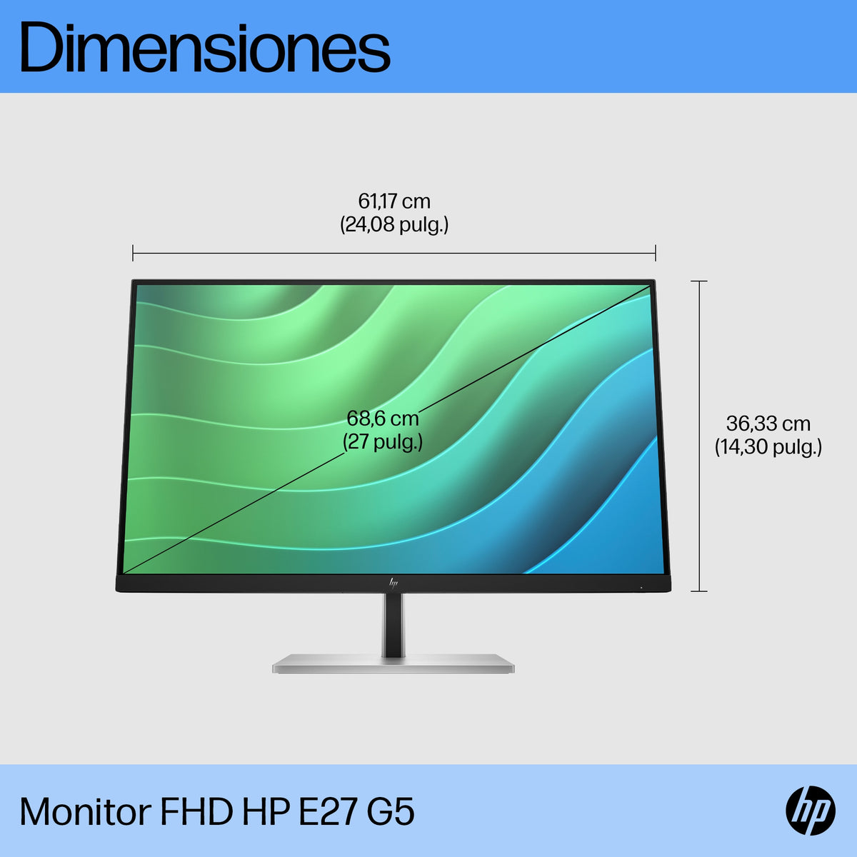 HP E27 G5 FHD Monitor pantalla para PC 68,6 cm (27") 1920 x 1080 Pixeles Full HD LCD Negro (7)