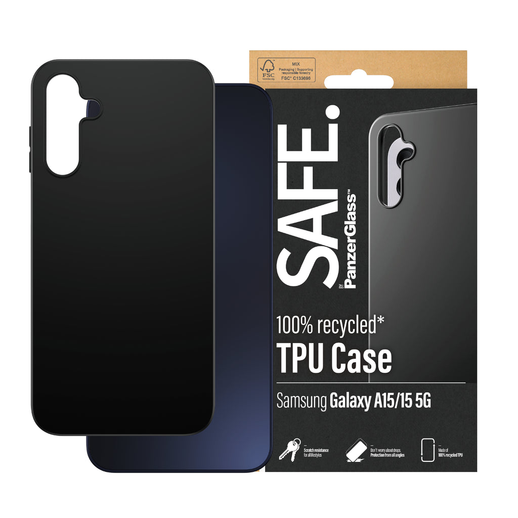 PanzerGlass SAFE. by ® TPU Case Samsung Galaxy A15 | A15 5G | Black funda para teléfono móvil Negro (2)
