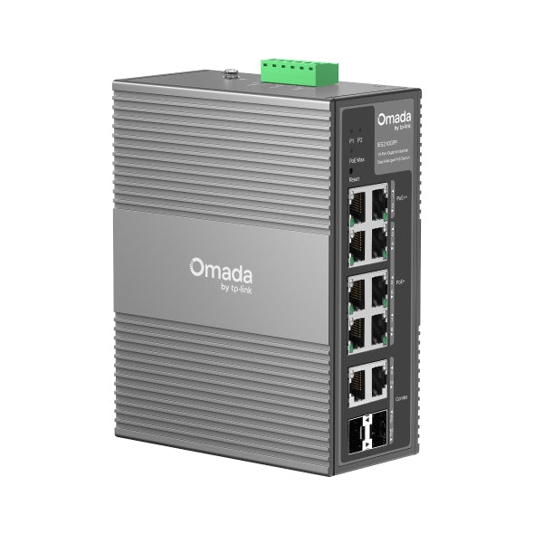 TP-Link Omada IES210GPP switch Gestionado Gigabit Ethernet (10/100/1000) Energía sobre Ethernet (PoE) Carril DIN Gris