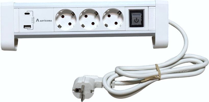 Regleta 3 ranuras + 2x USB A/C 1,4 m (7)