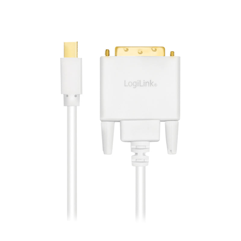 LogiLink CV0138 adaptador de cable de vídeo 3 m Mini DisplayPort DVI Blanco (3)