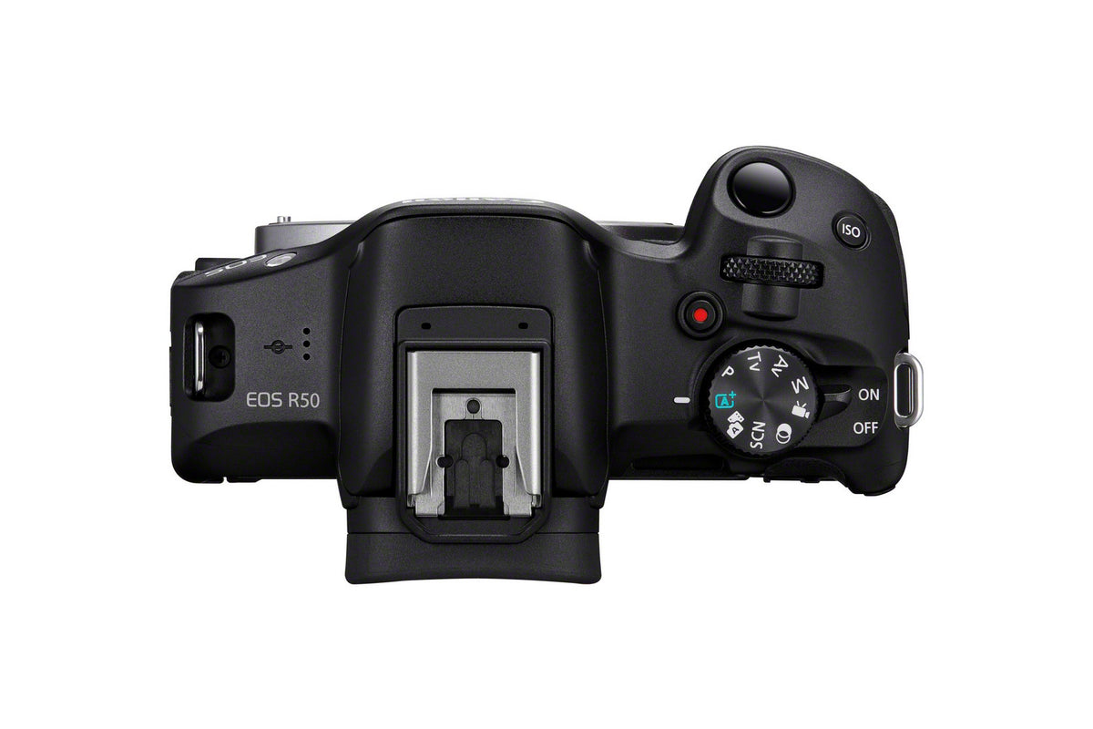 Canon EOS R50, Black + RF-S 18-45mm F4.5-6.3 IS STM Kit MILC 24,2 MP CMOS 6000 x 4000 Pixeles Negro (7)