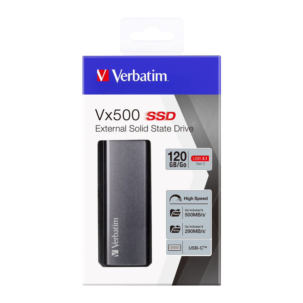 Verbatim Vx500 USB Tipo C 3.2 Gen 2 (3.1 Gen 2) Plata (47441)