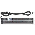 Intellinet 715607 unidad de distribución de energía (PDU) 13 salidas AC 2U Negro, Blanco (5)