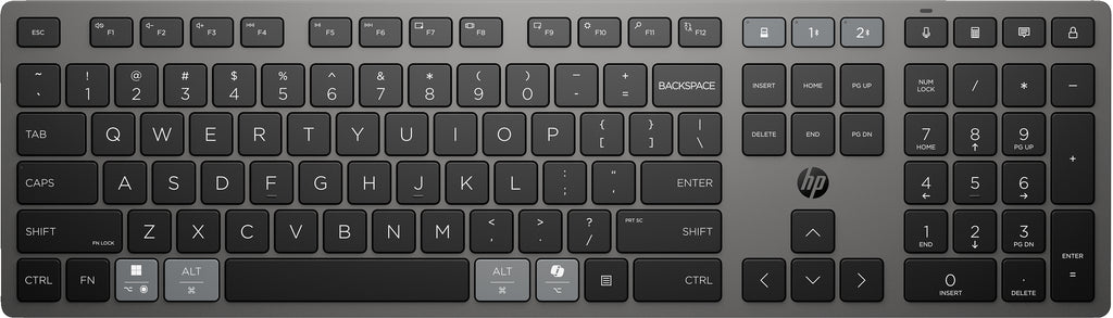 HP 725 Multi-Device Rechargeable Wireless Keyboard teclado Hogar / Oficina RF Wireless + Bluetooth Gris (5)