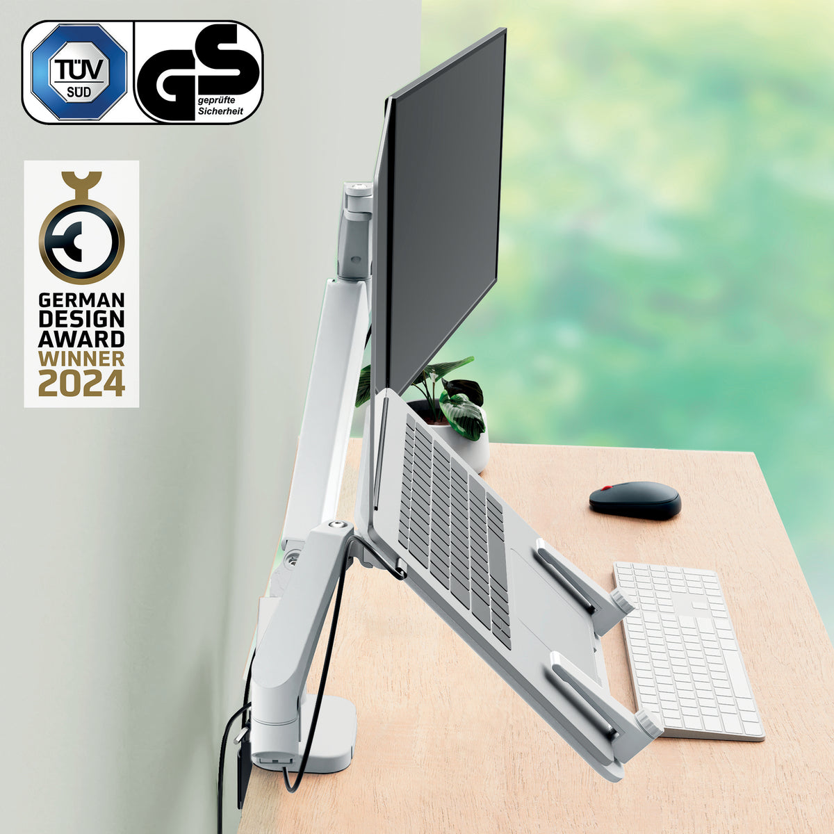 Leitz 65380085 soporte para monitor 81,3 cm (32") Escritorio Gris (2)