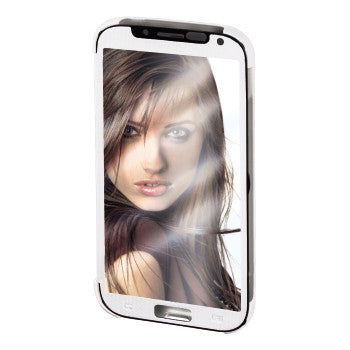 Hama Mirror funda para teléfono móvil Plata, Blanco
