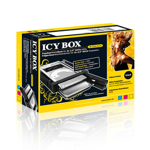 ICY BOX IB-2223StS 8,89 cm (3.5") Panel embellecedor frontal Negro (5)