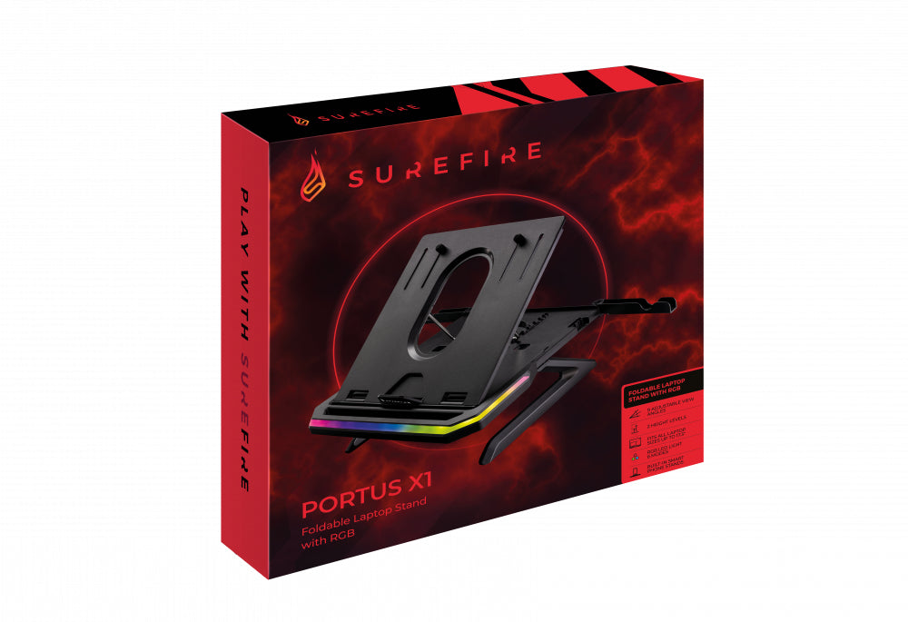 SureFire Portus X1 soporte plegable para portátil con RGB