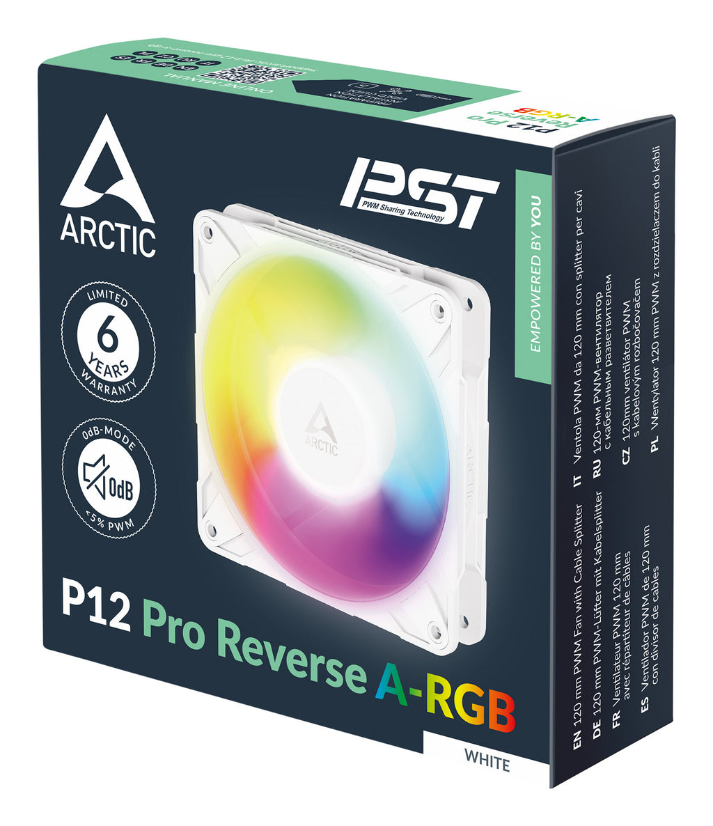ARCTIC Freezer P12 Pro Reverse A-RGB (White) Carcasa del ordenador Ventilador 12 cm Blanco 1 pieza(s) (7)