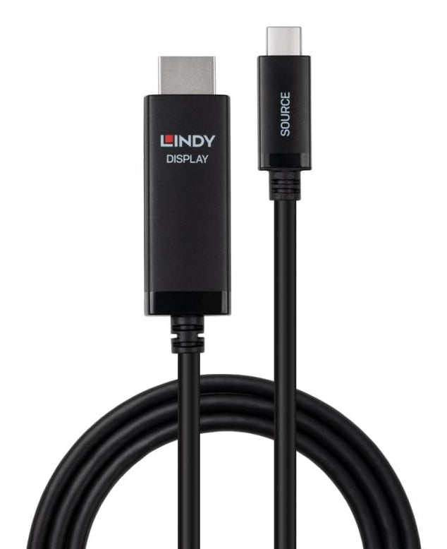 Lindy 43434 adaptador de cable de vídeo 2 m USB Tipo C HDMI Negro (6)