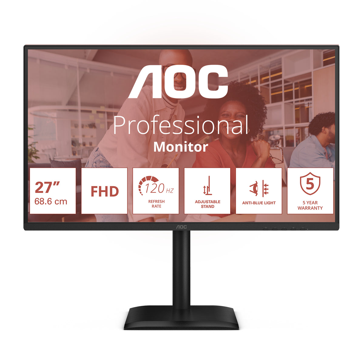 AOC 27E4U pantalla para PC 68,6 cm (27") 1920 x 1080 Pixeles Full HD LED Negro (3)