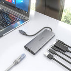 AISENS ASUC-6P030-GR base para portátil y replicador de puertos Alámbrico USB 3.2 Gen 1 (3.1 Gen 1) Type-C (7)
