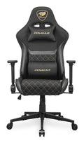 COUGAR CGR-A2F-GLB Silla para videojuegos universal Asiento acolchado tapizado Negro, Oro