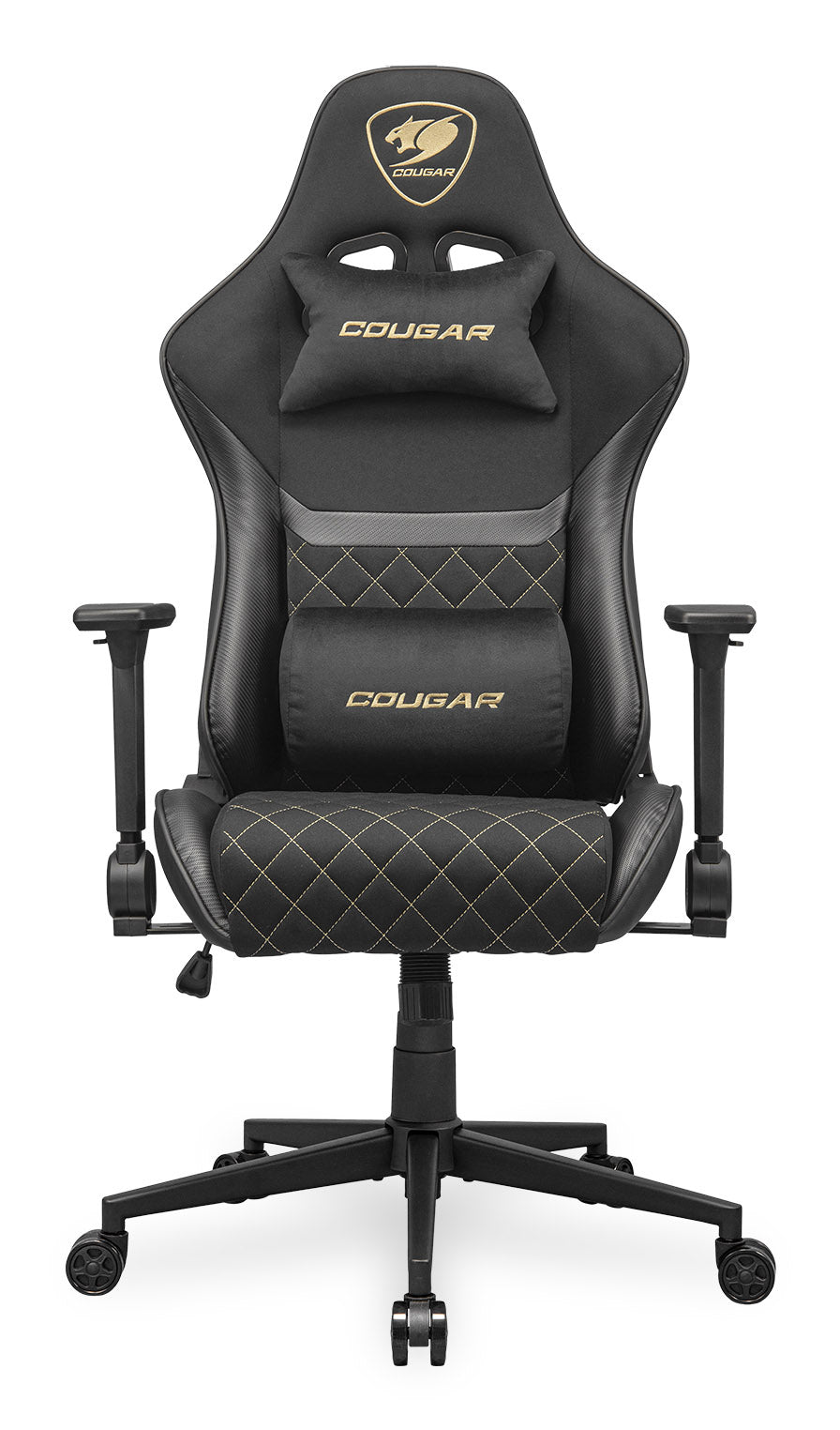 COUGAR CGR-A2F-GLB Silla para videojuegos universal Asiento acolchado tapizado Negro, Oro
