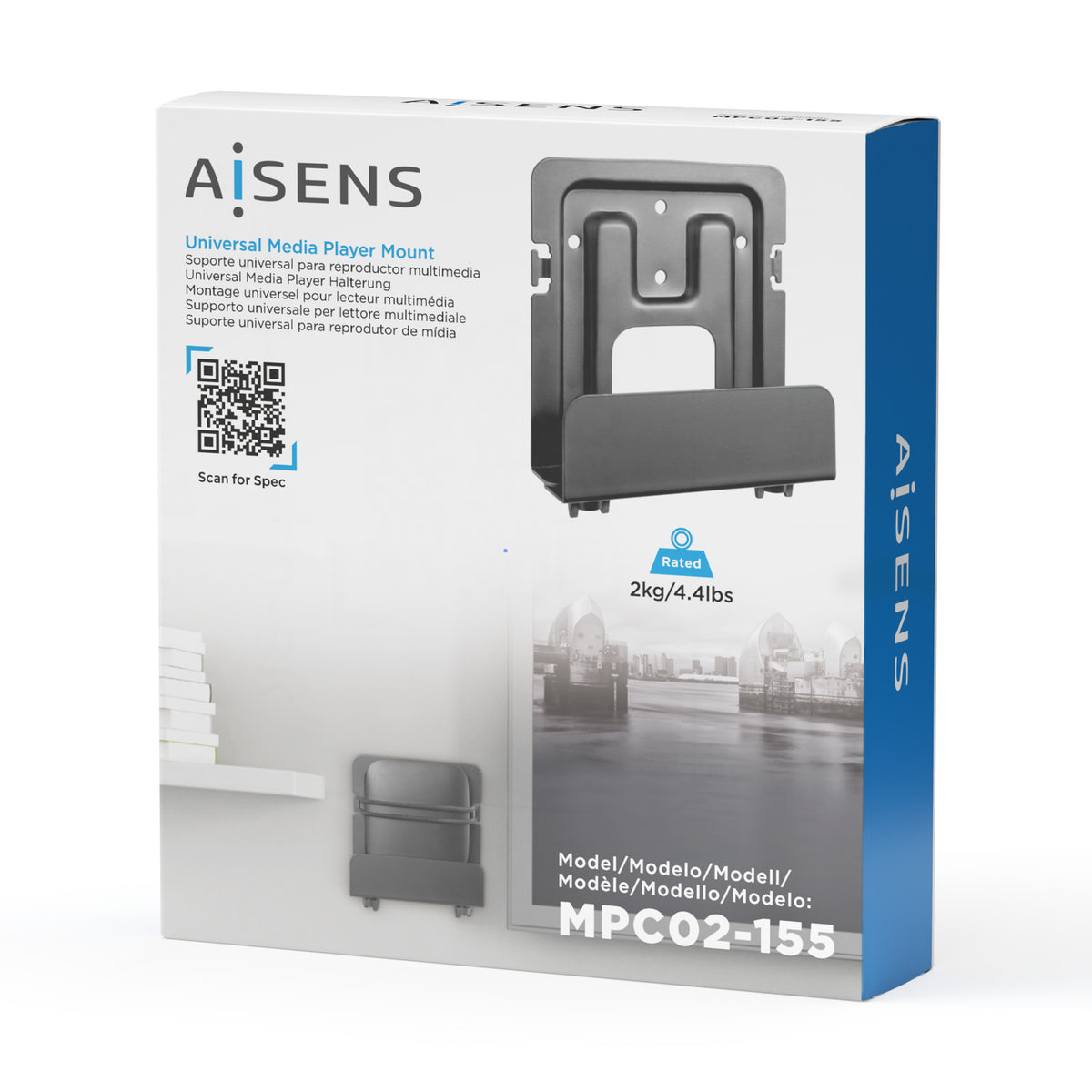AISENS MPC02-155 soporte de CPU Soporte de CPU para instalación en pared (5)