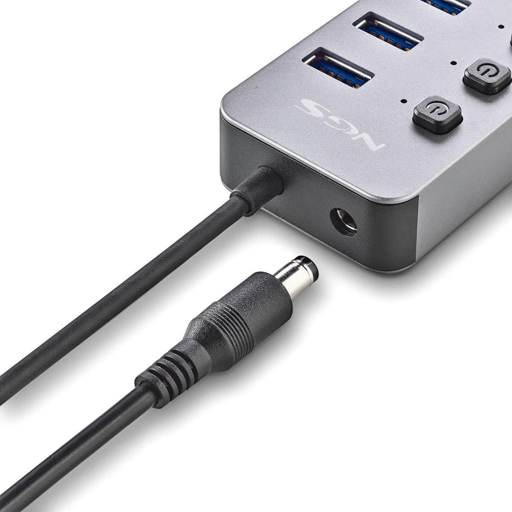 NGS IHUB 10 USB 3.2 Gen 1 (3.1 Gen 1) Type-A 5000 Mbit/s Negro (7)