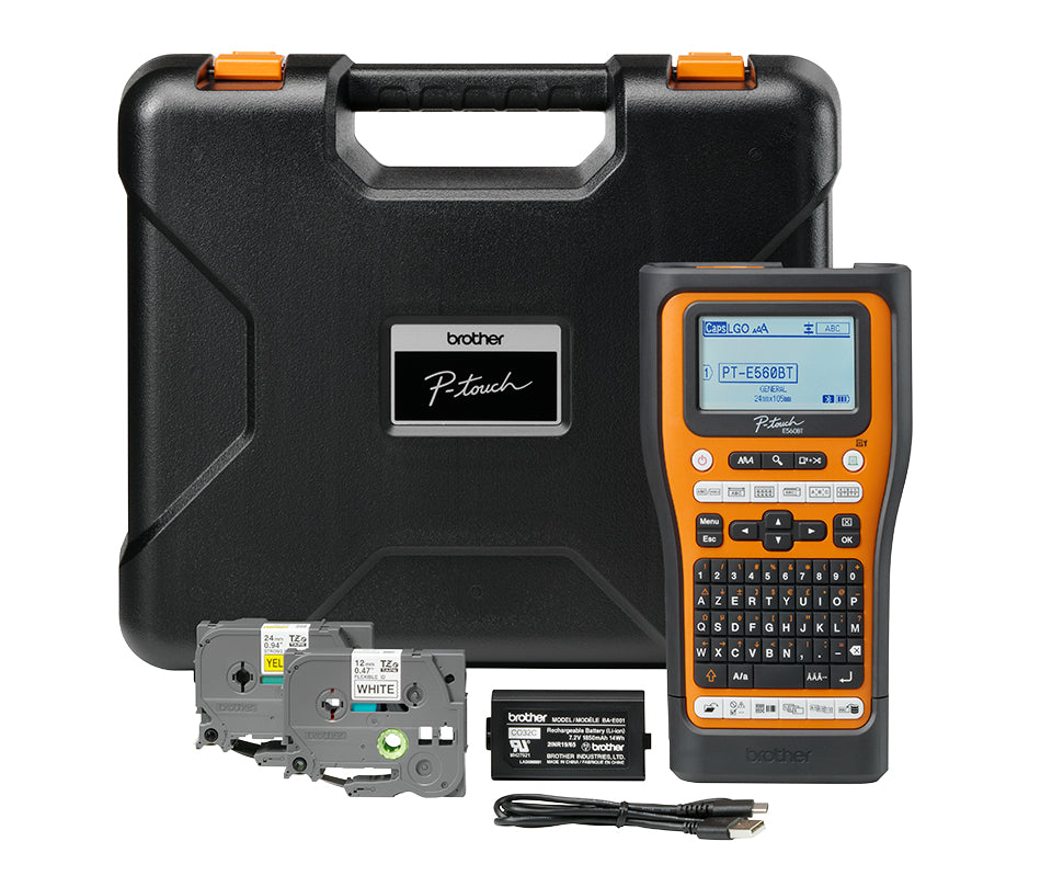 Brother PT-E560BTVP impresora de etiquetas Transferencia térmica 180 x 180 DPI 20 mm/s Inalámbrico y alámbrico HSE/TZe Bluetooth QWERTY (5)