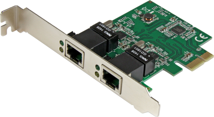 Startech ST1000SPEXD4 - 2x RJ45 Hembra, Adaptador de red, PCIe x1 perfil bajo