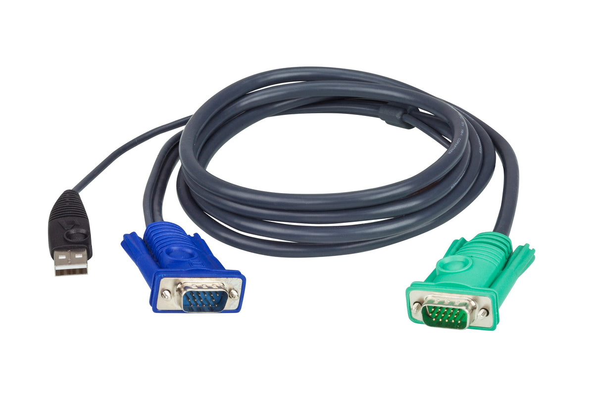 ATEN 2L-5205U cable para video, teclado y ratón (kvm) Negro (2)
