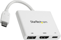 Startech - Replicador de Puertos con Entrega de Potencia y Puerto USB-A, Blanco