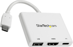Startech - Replicador de Puertos con Entrega de Potencia y Puerto USB-A, Blanco