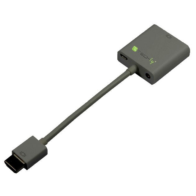 Techly IDATA-HDMI-VGA2AU adaptador de cable de vídeo 0,15 m VGA+3.5mm+Micro USB Negro (2)