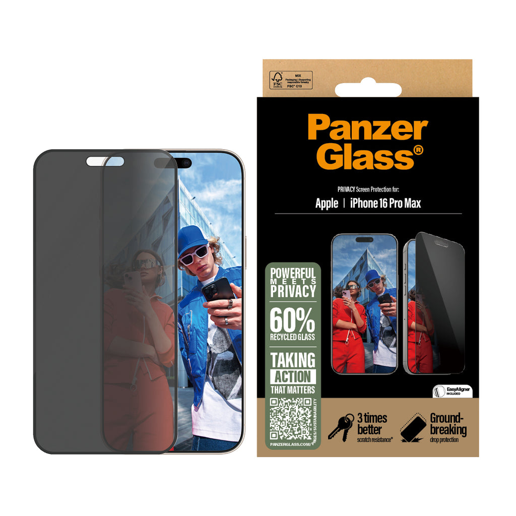 PanzerGlass ® 2-Way Privacy Screen Protector iPhone 16 Pro Max
