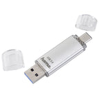 Hama C-Laeta unidad flash USB 256 GB USB Type-A / USB Type-C 3.2 Gen 1 (3.1 Gen 1) Plata (2)
