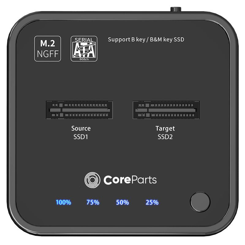 CoreParts MS-CLONER-SATA base de conexión para disco duro Negro (4)