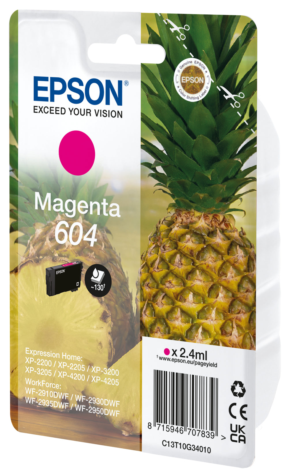 Epson 604 cartucho de tinta 1 pieza(s) Original Rendimiento estándar