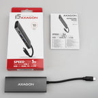 Axagon HMC-5G21 base para portátil y replicador de puertos Alámbrico USB 3.2 Gen 2 (3.1 Gen 2) Type-C Gris (8)
