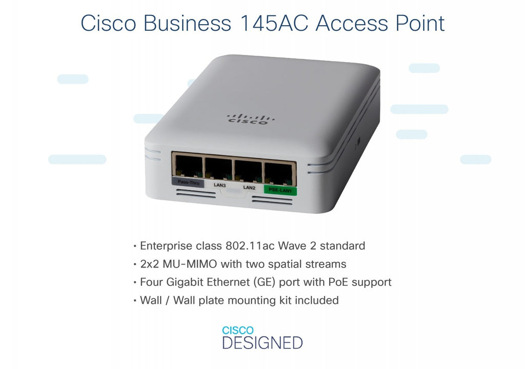 Cisco CBW145AC-E point d'accès réseaux locaux sans fil Gris Connexion Ethernet (4)