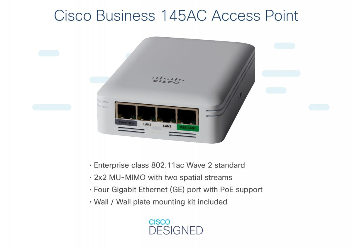 Cisco CBW145AC-E point d'accès réseaux locaux sans fil Gris Connexion Ethernet (4)