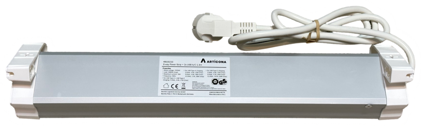 Regleta 6 ranuras + 2x USB A/C 1,4 m (7)