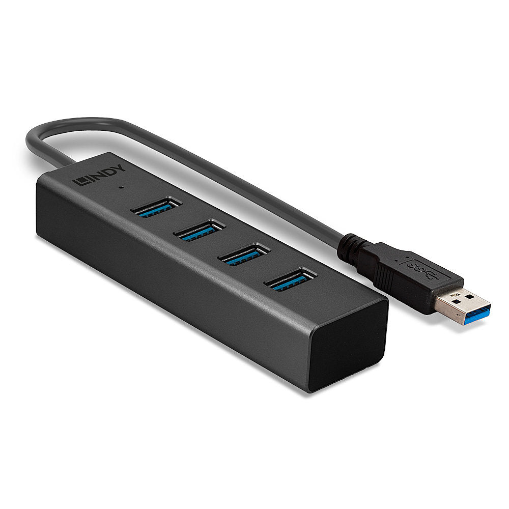 Lindy 43324 hub de interfaz USB 3.2 Gen 1 (3.1 Gen 1) Type-A 5000 Mbit/s Negro (4)