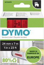 Cinta D1 Dymo LM 24 mm x 7 m rojo
