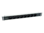 Equip 333313 unidad de distribución de energía (PDU) 8 salidas AC 1U Negro, Plata