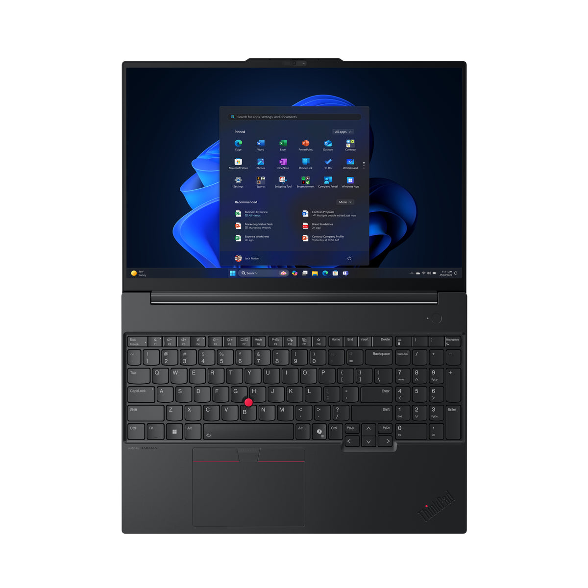 Lenovo ThinkPad E16 Gen 3 (Intel) Copilot+ PC Intel Core Ultra 5 228V Portátil 40,6 cm (16") WUXGA 32 GB LPDDR5x-SDRAM 512 GB SSD Wi-Fi 6E (802.11ax) Windows 11 Pro Negro Español (6)