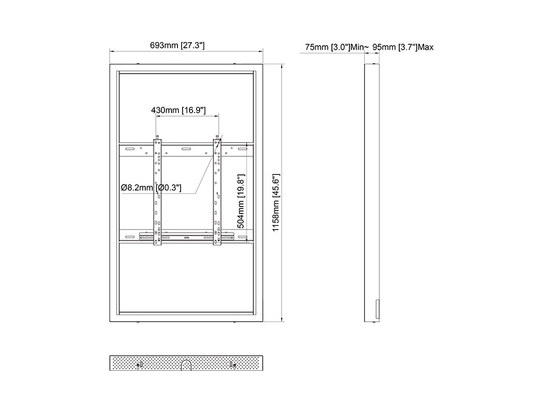 Multibrackets 1140 carcasa protectora para pantalla de señalización (6)