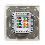 LogiLink NP0023 toma de corriente RJ-45 Metálico, Blanco (2)