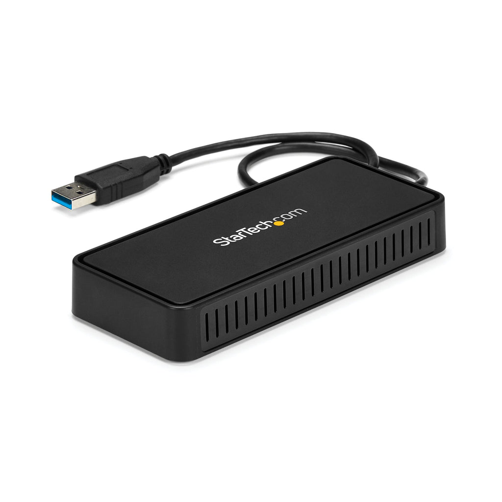 StarTech.com USBA2DPGB base para portátil y replicador de puertos Alámbrico USB 3.2 Gen 1 (3.1 Gen 1) Type-A Negro