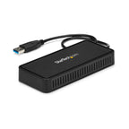 StarTech.com USBA2DPGB base para portátil y replicador de puertos Alámbrico USB 3.2 Gen 1 (3.1 Gen 1) Type-A Negro